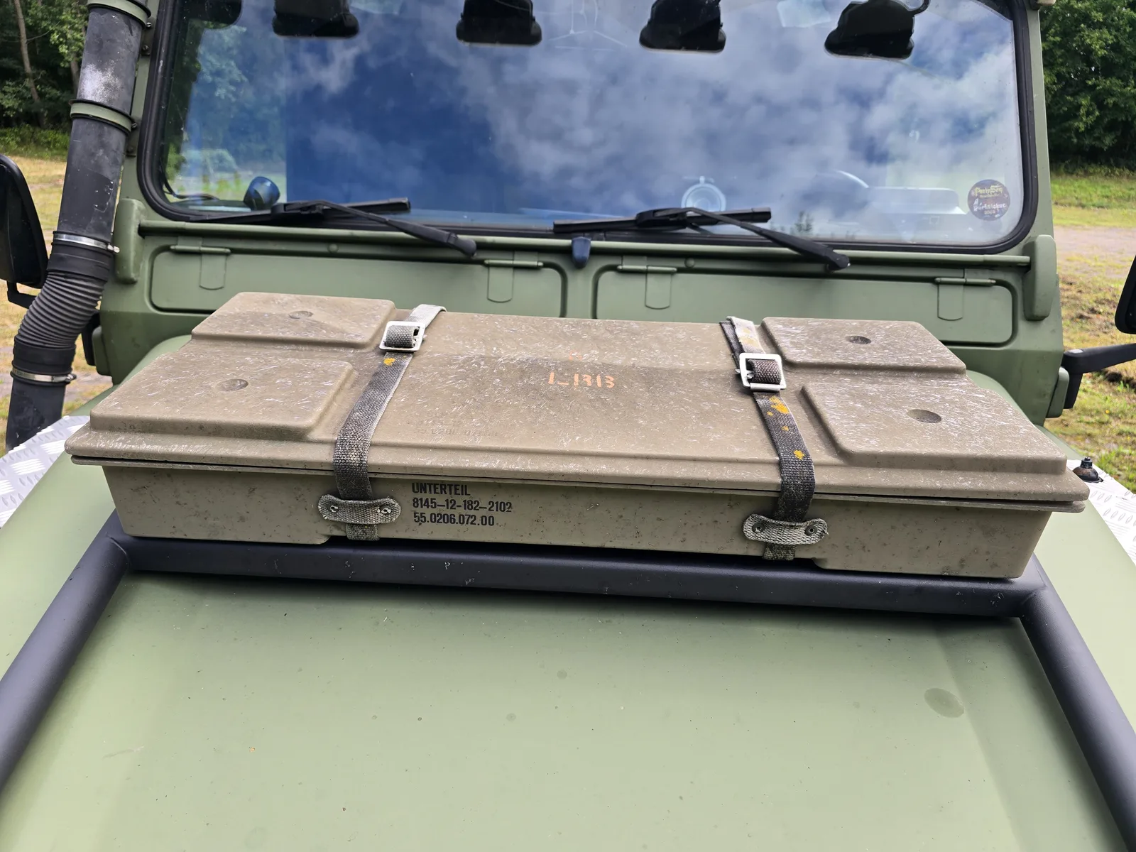 Haubenbox und Frontbereich meines Land Rover Defender 110 TD5