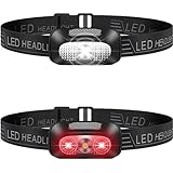 NREDXOON Stirnlampe LED Wiederaufladbar, Superleicht kopflampe stirnlampen aufladbar Mit rotlicht 5 Modi Wasserdicht USB stirnleuchte Perfekt zum Camping Angeln Laufen Joggen Wandern Radfahren