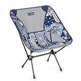 Helinox Chair One | Der originalstuhl bleibt die ultimative Kombination aus Komfort, leichtgewichtiger verstaubarkeit und ausgeklügeltem Design (Blue Bandanna Quilt)